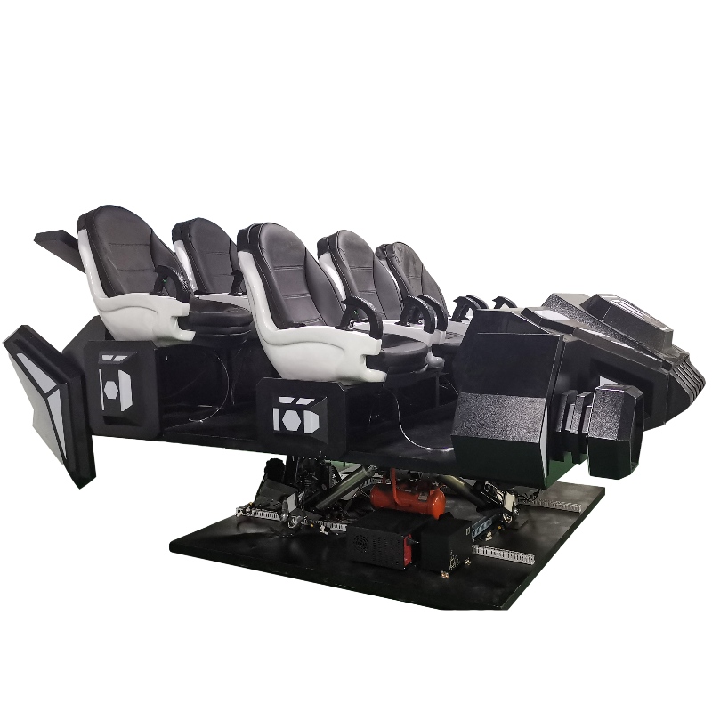 VR Mörkt rymdskepp Hot sale amusement virtual reality upplevelse säte 9Dvr biograf 6 platser 9dvr för familjen